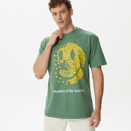 Market Smiley Product Of The Internet Erkek Yeşil T-shirt