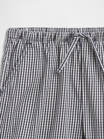 Lacivert Relaxed Pull-on Keten Karışım Şort