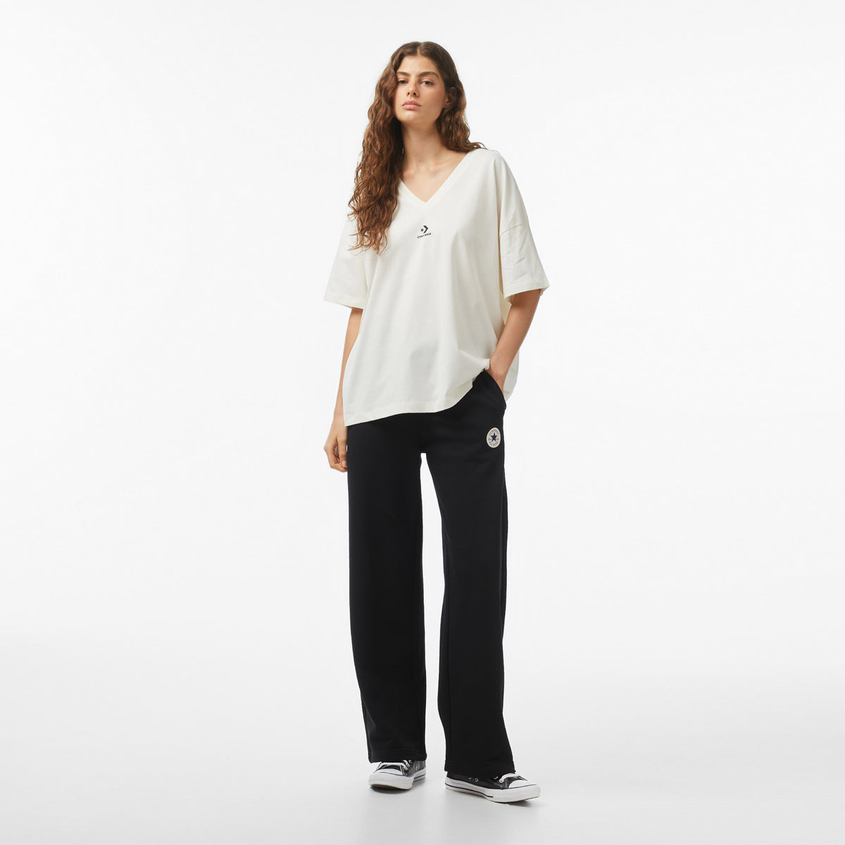 Converse Kadın Krem T-shirt