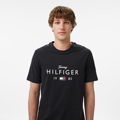 Tommy Hilfiger Brand Love Graphic Erkek Siyah T-shirt