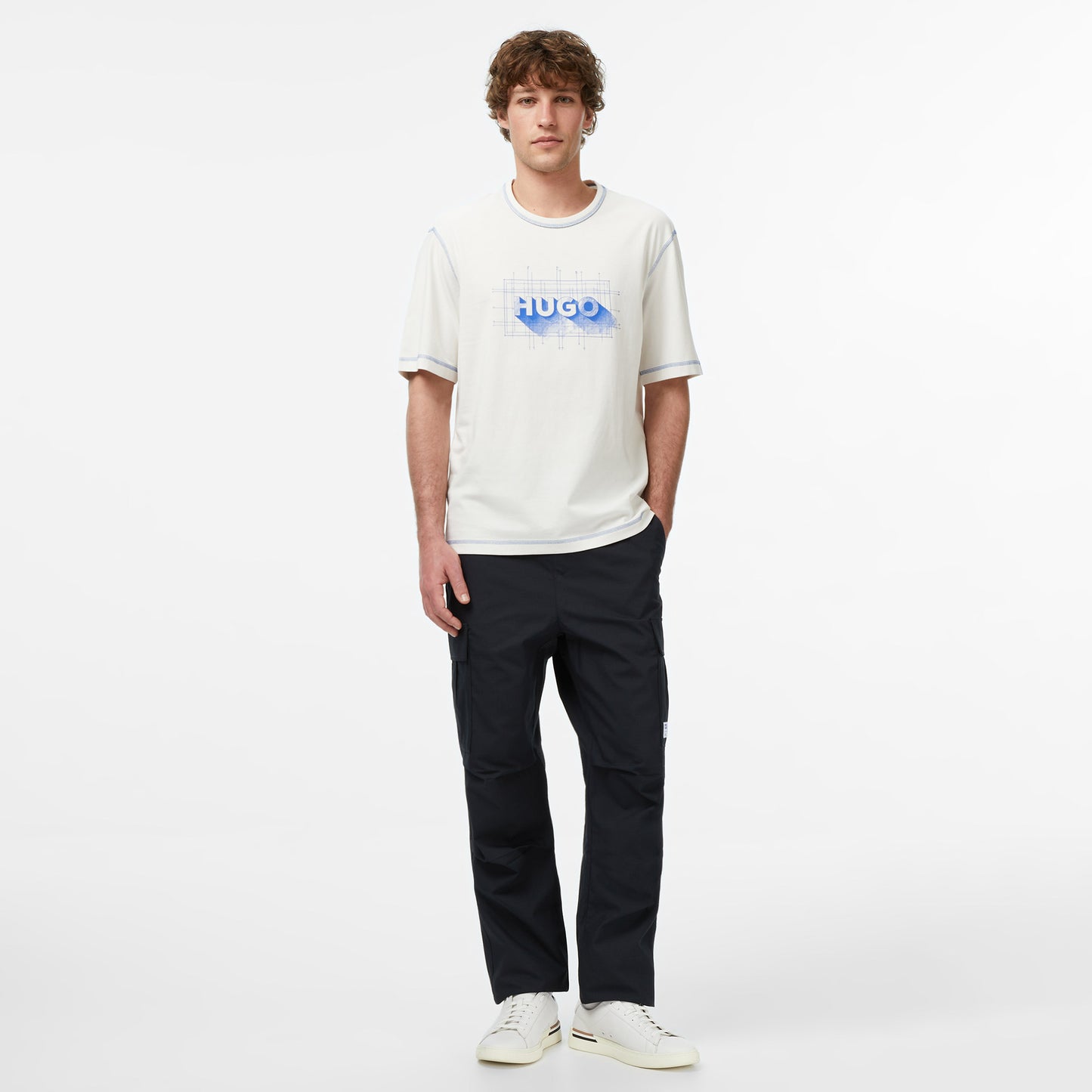 Hugo Nothal Erkek Beyaz T-shirt
