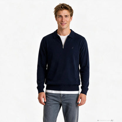 Nautica Erkek Lacivert Regular Fit Triko