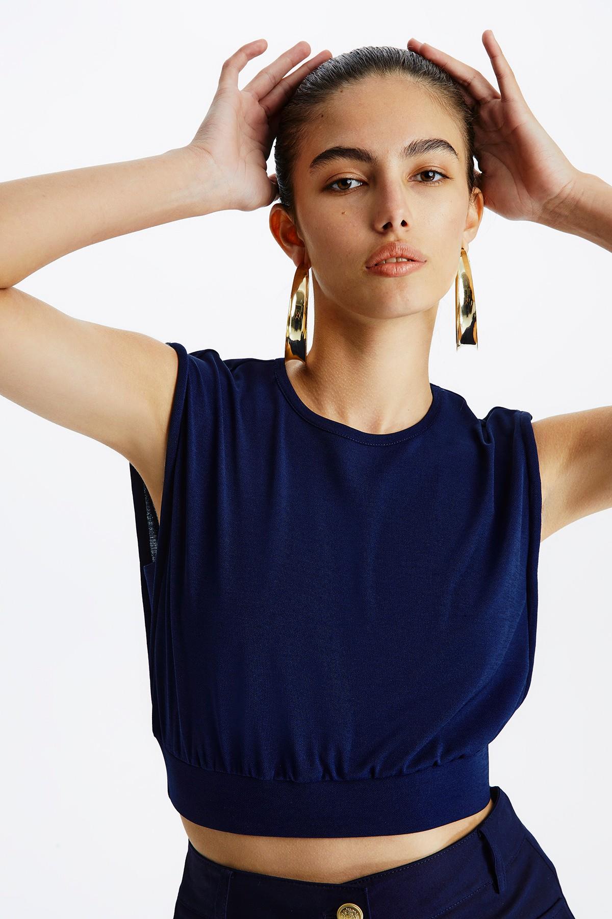 Lacivert Basic T-shirt