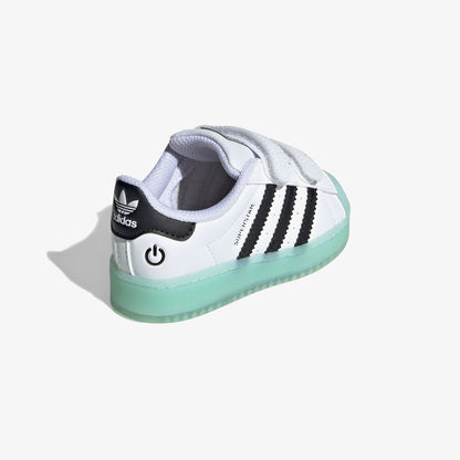 Adidas Superstar Led Lights Comfort Closure Bebek Yeşil Beyaz Led Işıklı Spor Ayakkabı