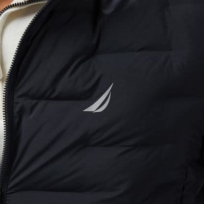 Nautica Erkek Siyah Standart Fit Dik Yaka Mont