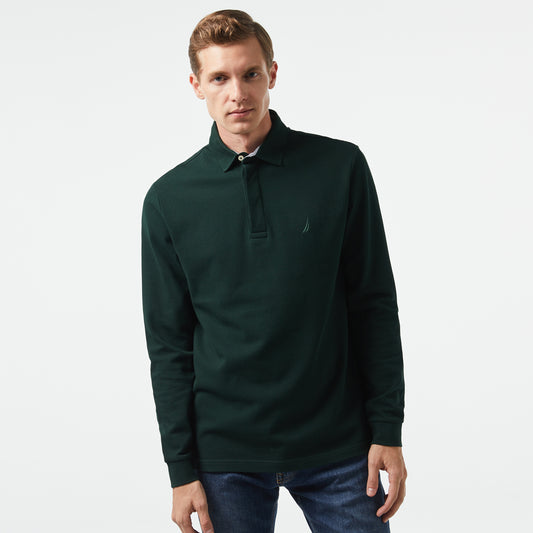 Nautica Erkek Yeşil Slim Fit Uzun Kollu Polo Yaka T-shirt