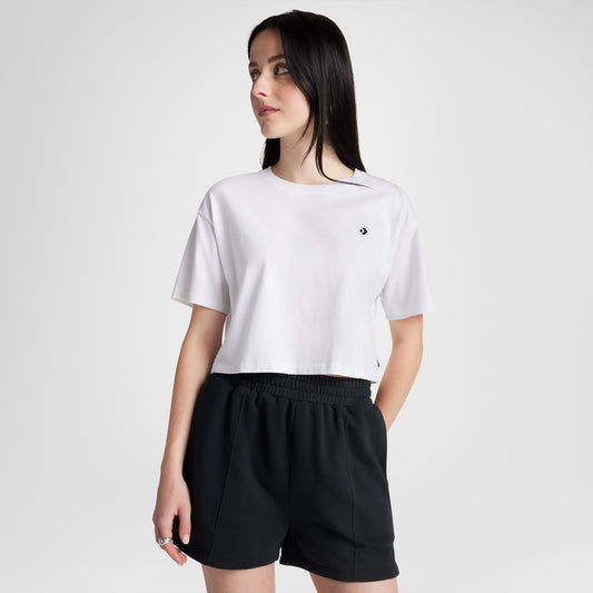 Converse Sporty Boxy Kadın Beyaz T-shirt