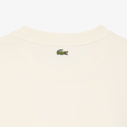 Lacoste Print Cotton Kadın Bej T-shirt