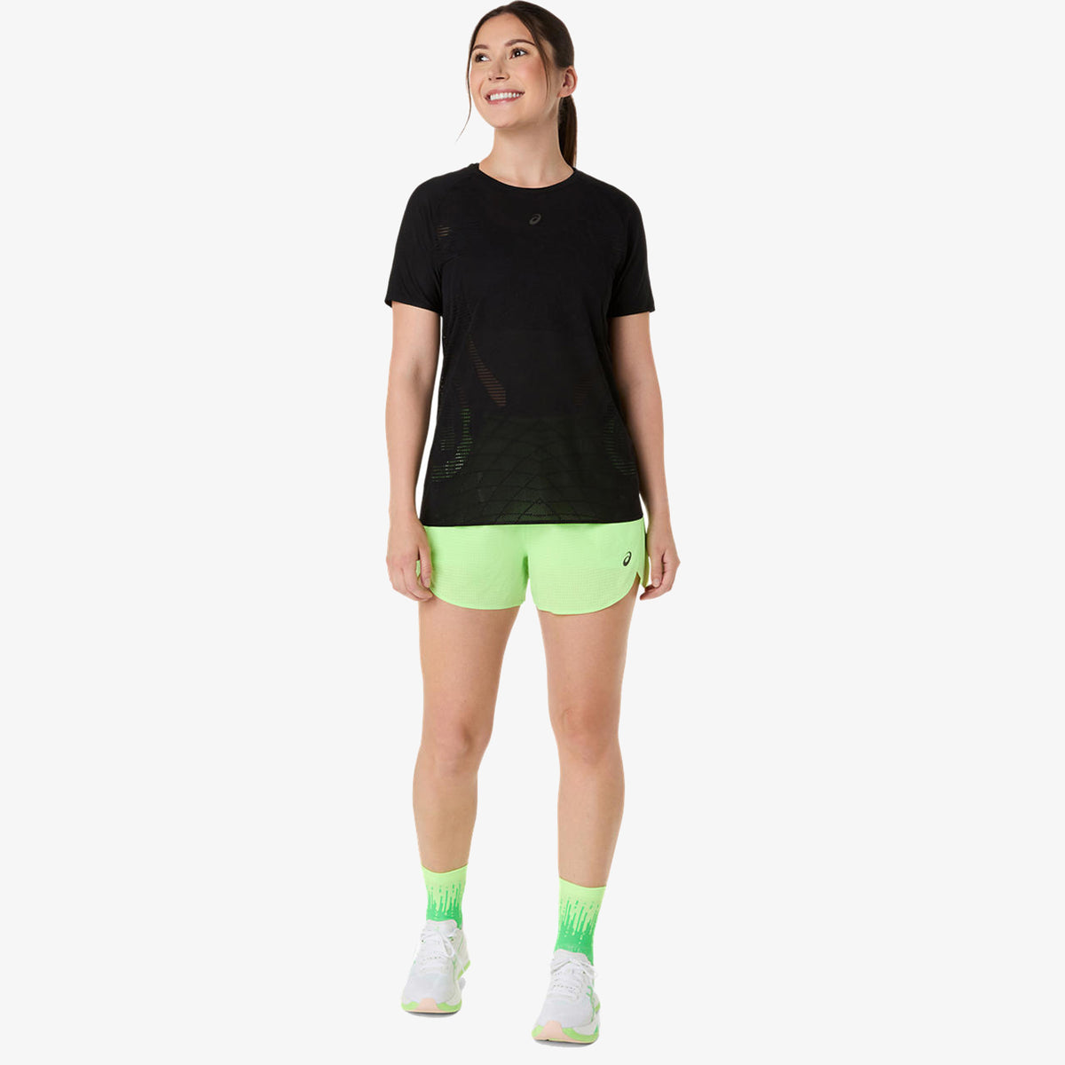 Asics Metarun Ss Top Kadın Siyah Koşu T-shirt