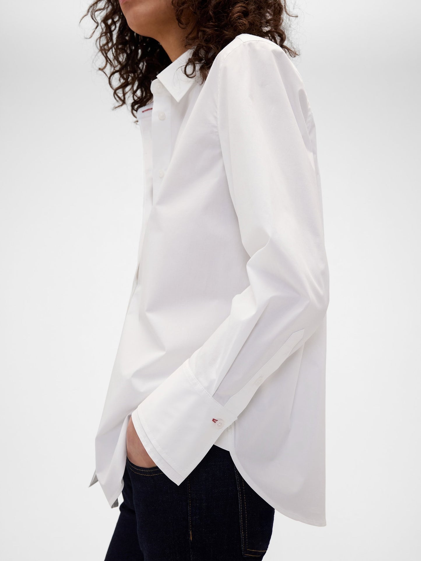 Beyaz Gap × Victoria Beckham Relaxed Poplin Gömlek