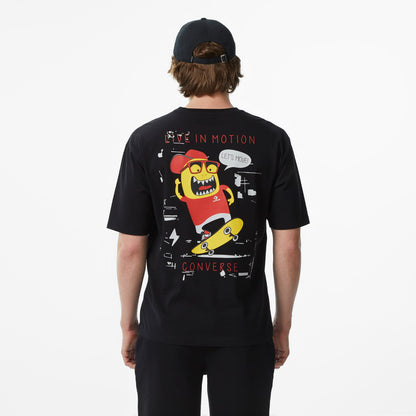 Converse Grafik Baskılı Erkek Siyah T-shirt