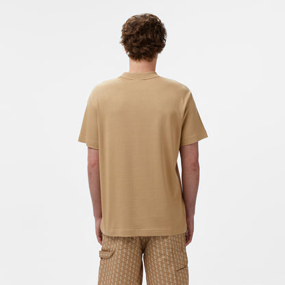 Lacoste Erkek Relaxed Fit Bisiklet Yaka Bej T-shirt