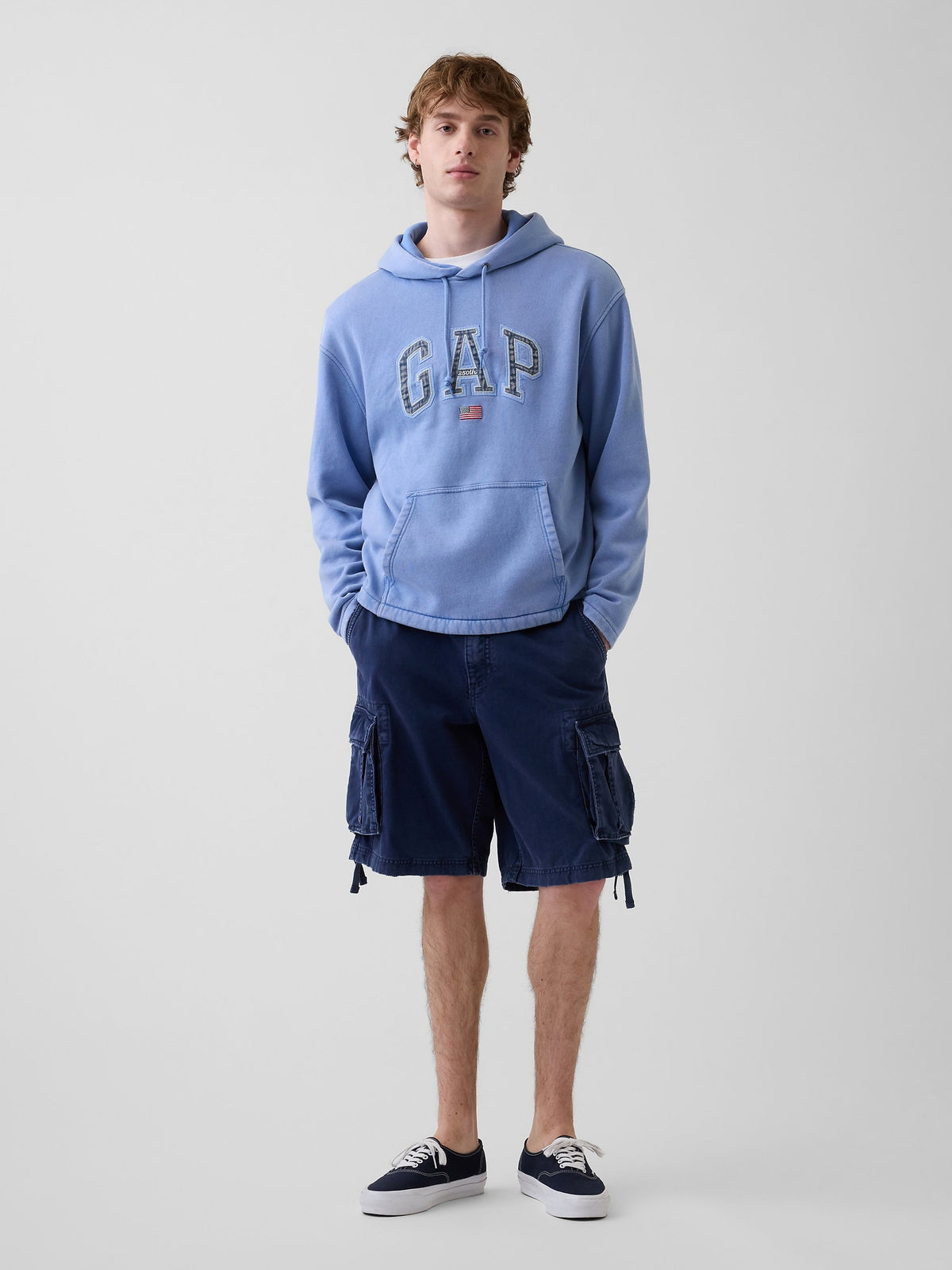 Açık Mavi Vintagesoft Oversized Americana Logo Sweatshirt