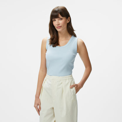 Nautica Kadın Mavi Slim Fit Kolsuz T-shirt