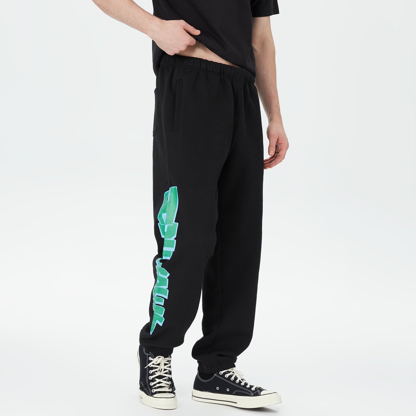 Huf Anthem Polar Erkek Siyah Eşofman Altı