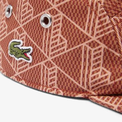 Lacoste Printed Twill Jockey Unisex Kahverengi Şapka