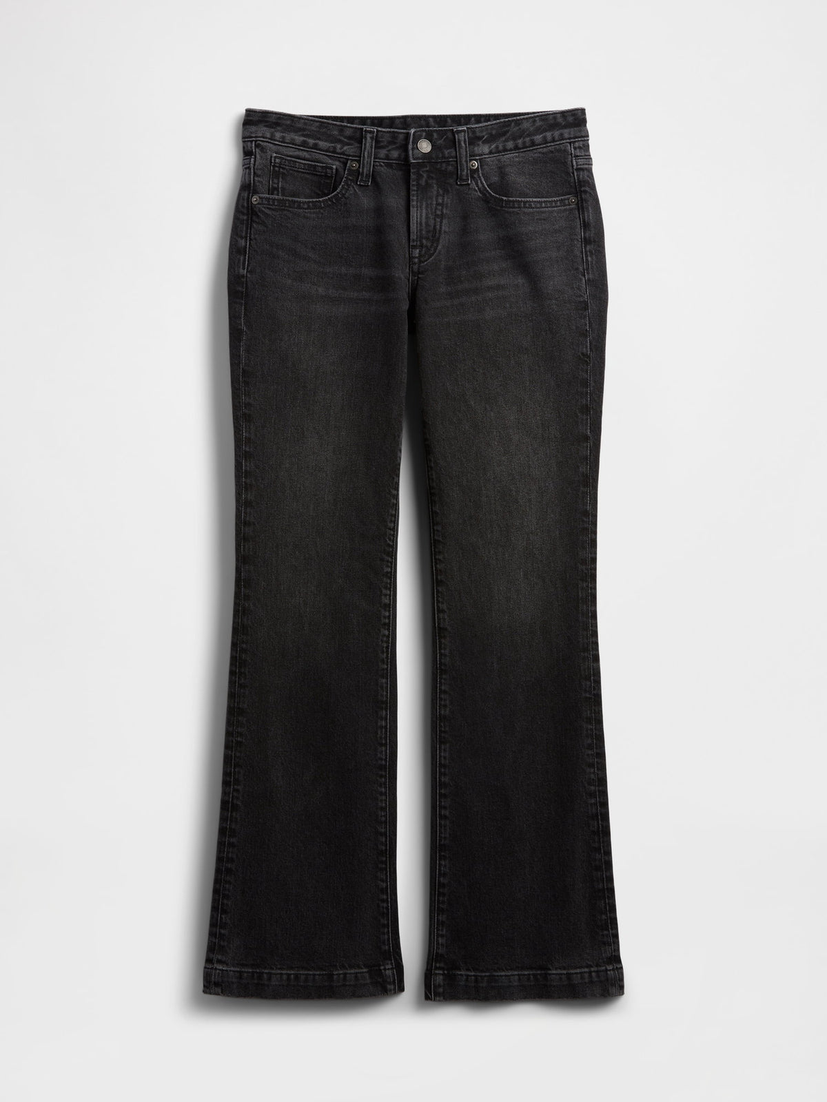 Siyah Low Rise Boot Jean Pantolon