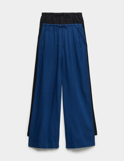 2'li Keten Karışımlı Pantolon