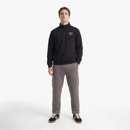 Converse Retro Collared Quarter-zip Crew Erkek Siyah Sweatshirt
