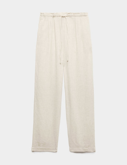 Keten Karışımlı Tapered Pantolon