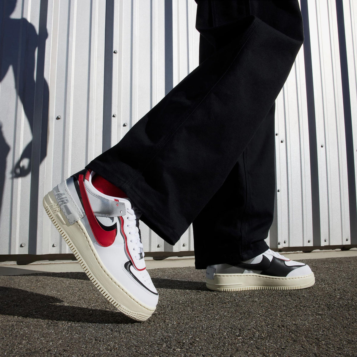 Nike Air Force 1 Shadow Kadın Kırmızı Beyaz Sneaker