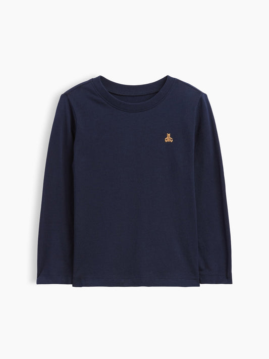 Lacivert Bisiklet Yaka T-shirt