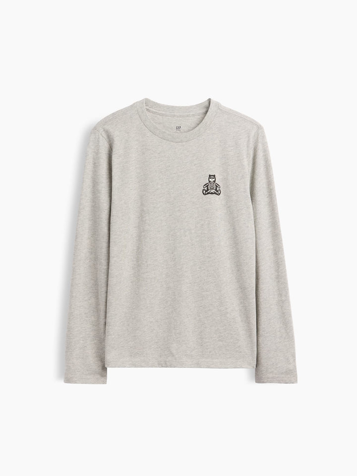 Gri Grafik Baskılı T-shirt