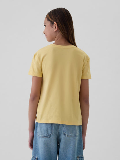Sarı Grafikli T-shirt