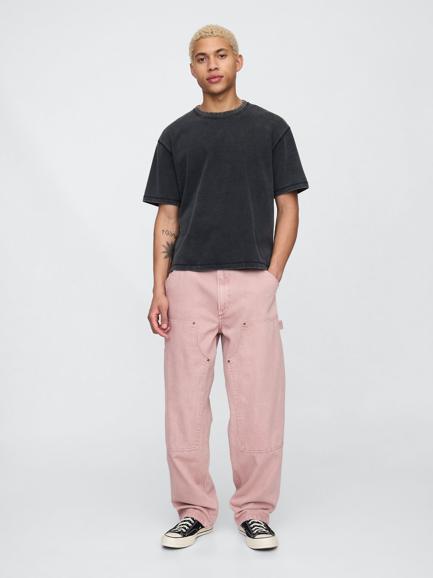 Pembe Ultrasoft Double-knee Carpenter Baggy Jean Pantolon