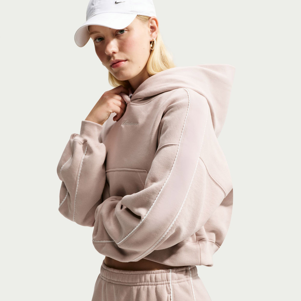 Nike Studio Fleece Kadın Krem Sweatshirt