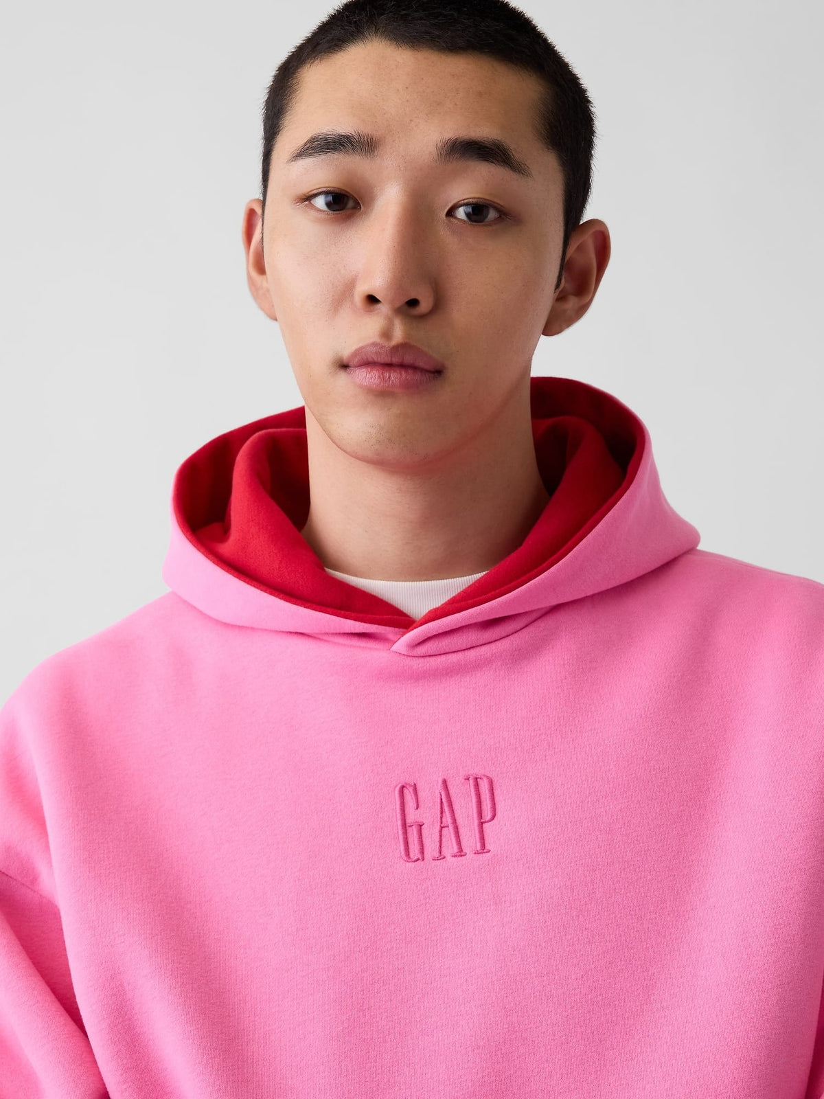 Kırmızı Vintagesoft Reversible Oversized Logo Sweatshirt