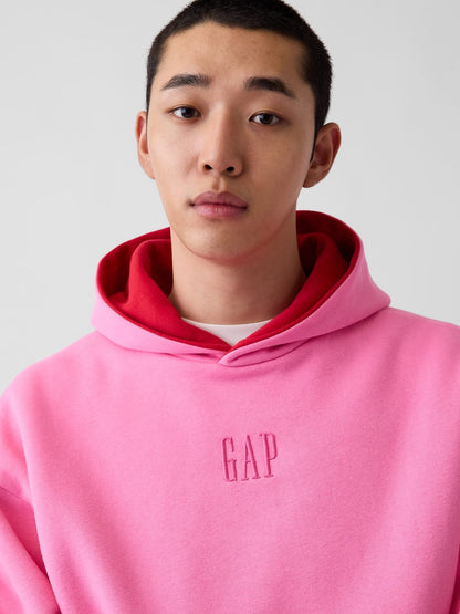 Kırmızı Vintagesoft Reversible Oversized Logo Sweatshirt