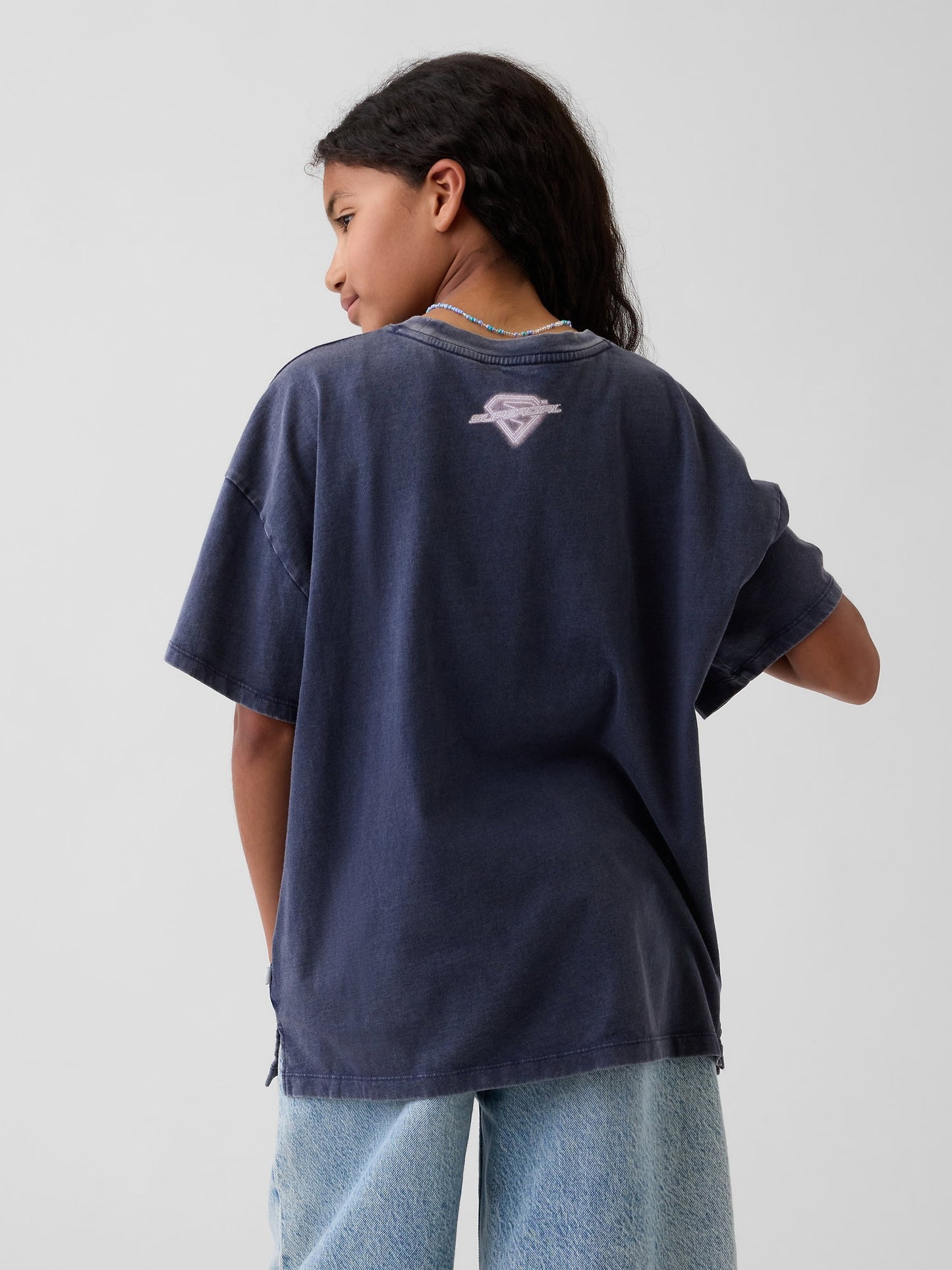 Lacivert Superman Oversized T-shirt
