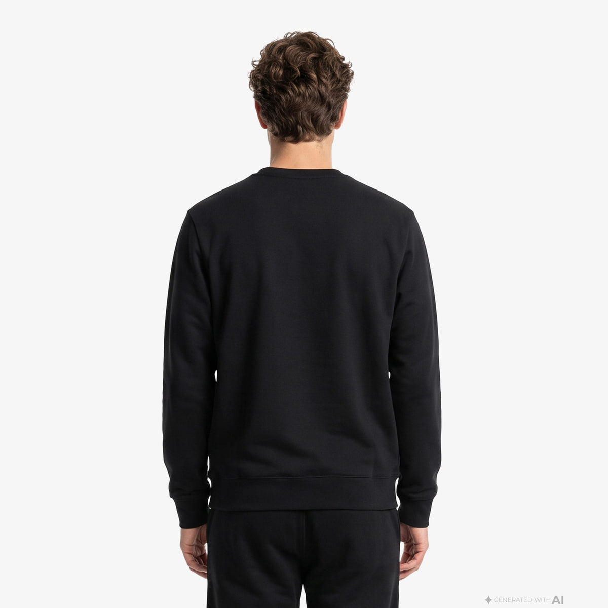 Champion Crewneck Erkek Siyah Sweatshirt