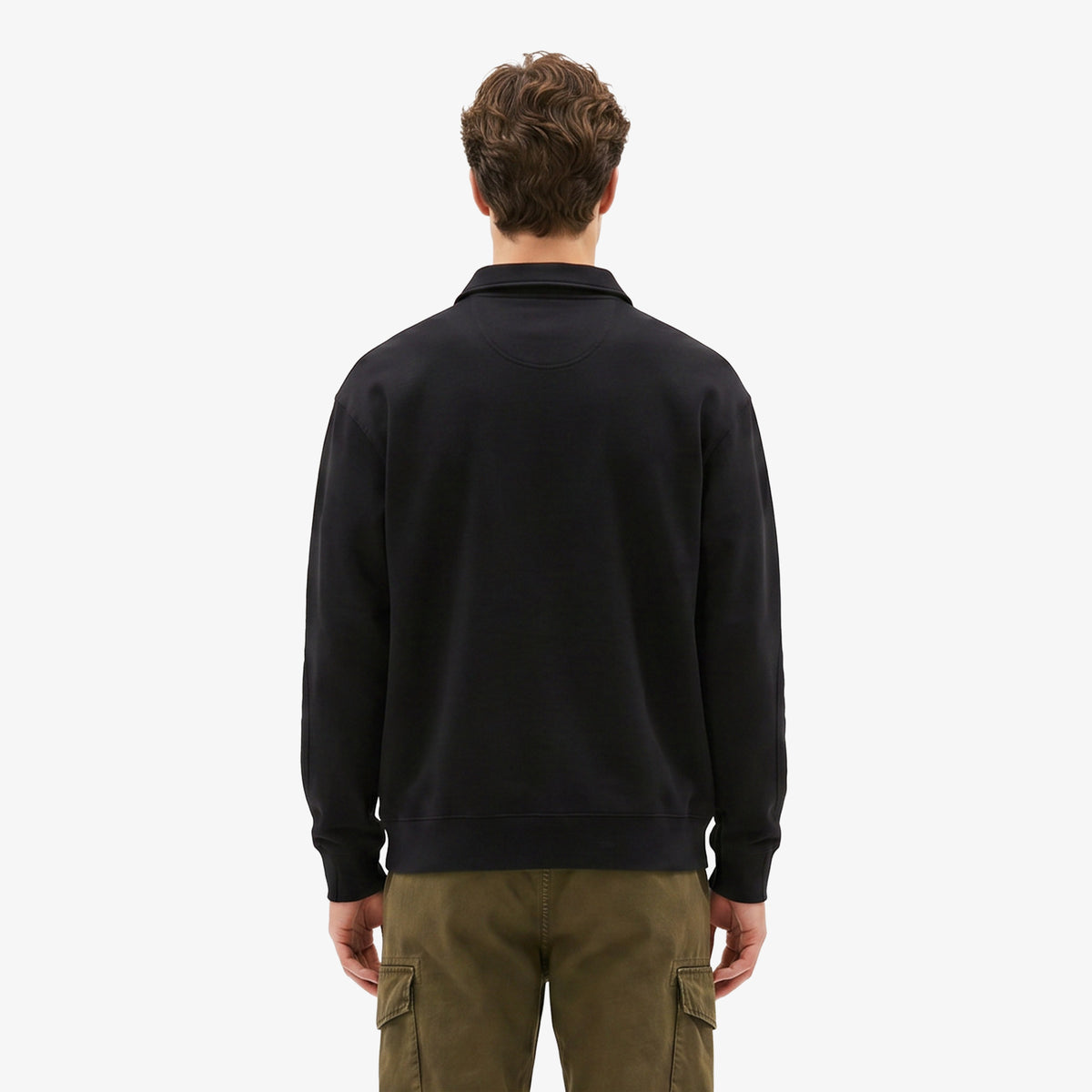 Huf Big Block 1/4 French Terry Zip Erkek Siyah Ceket