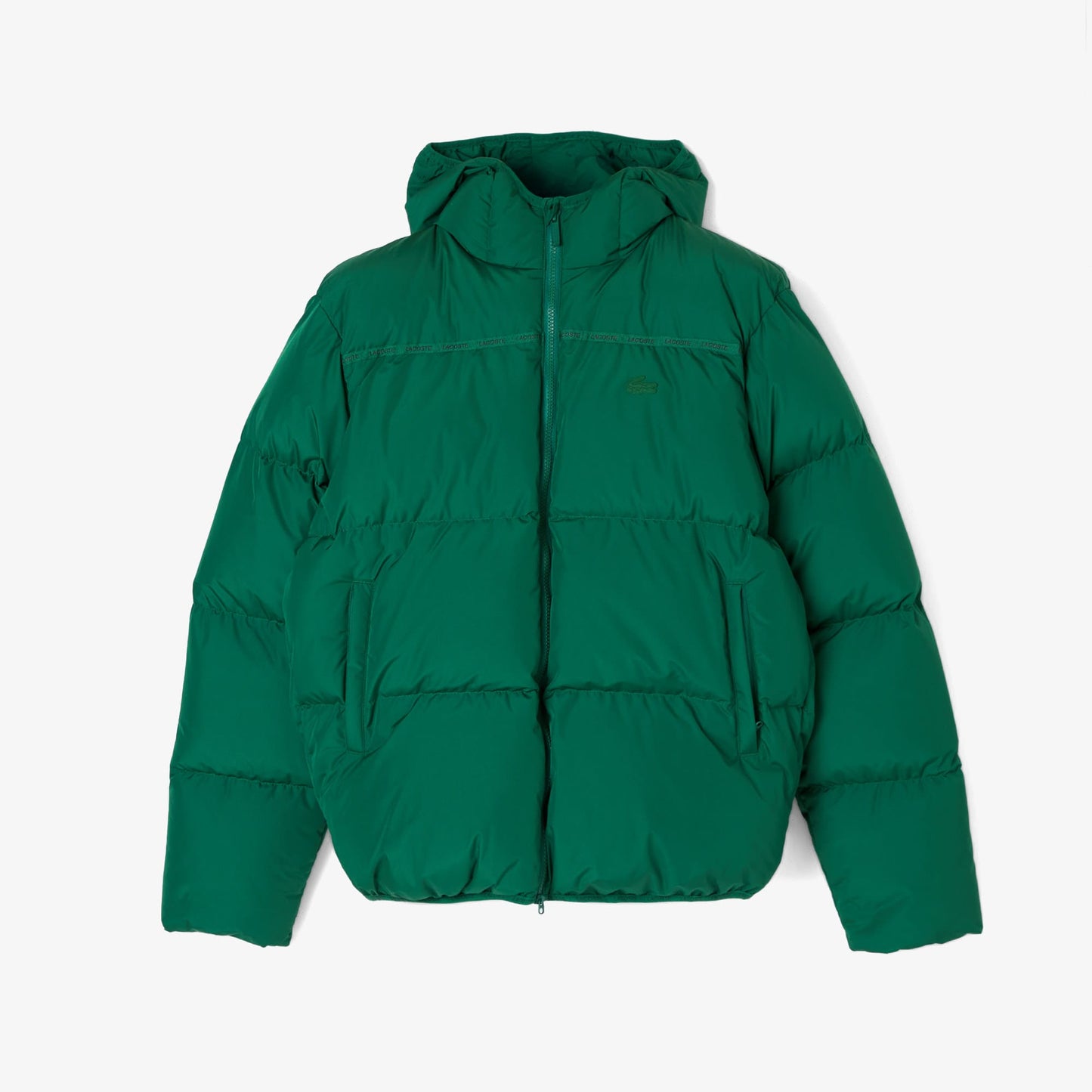Lacoste Erkek Relaxed Fit Kapüşonlu Yeşil Mont