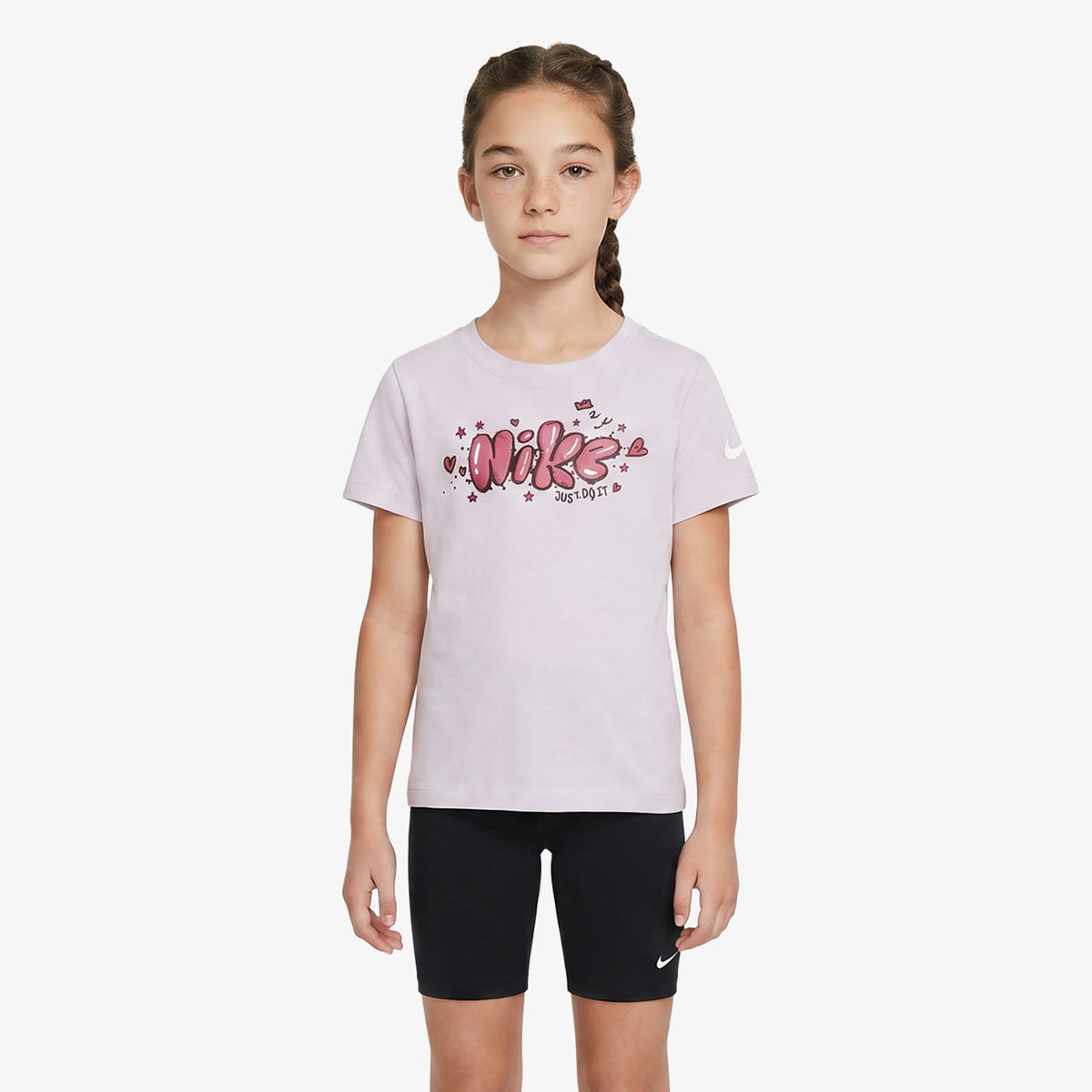 Nike Essentials Aop Ringlet Çocuk Mor T-shirt