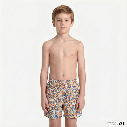Jordan Essentials Poolside All-over Printed Çocuk Renkli Deniz Şortu