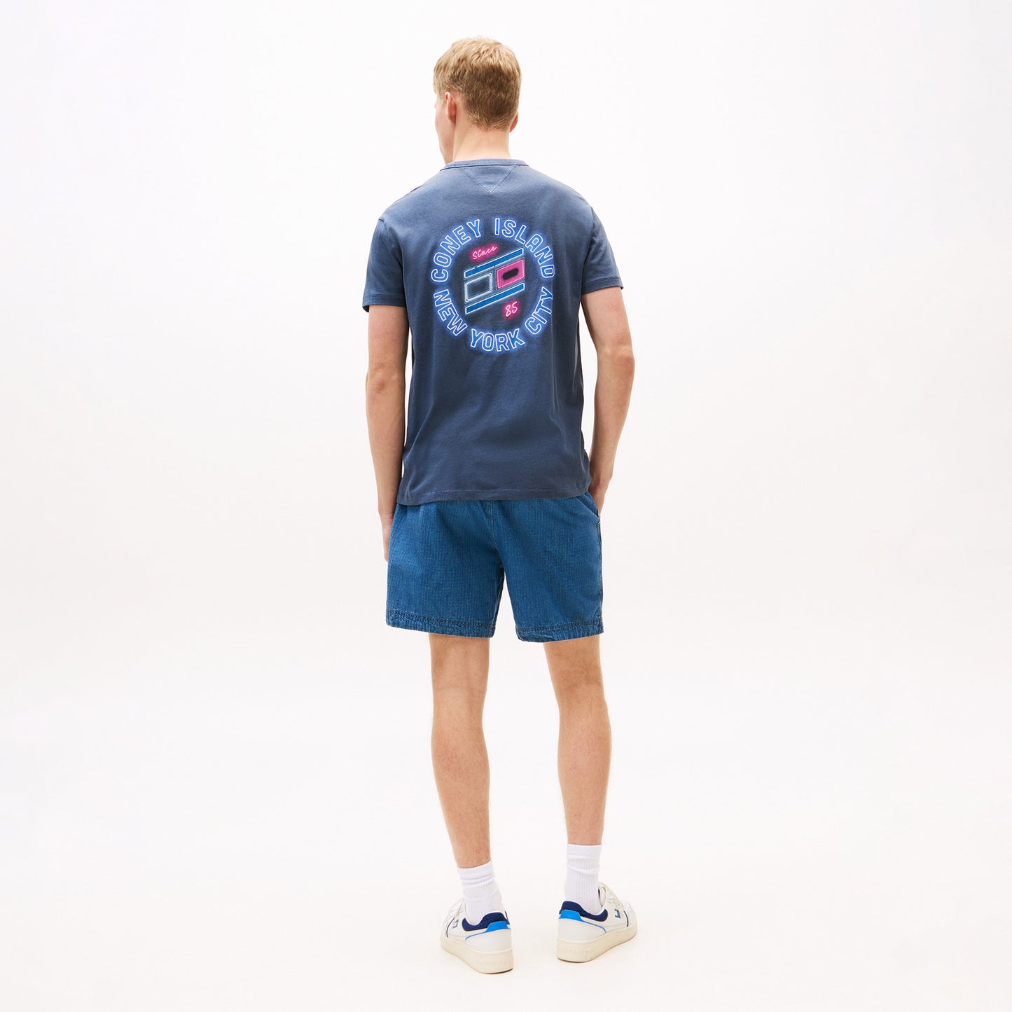 Tommy Hilfiger Jeans Novelty Fair Erkek Mavi T-shirt