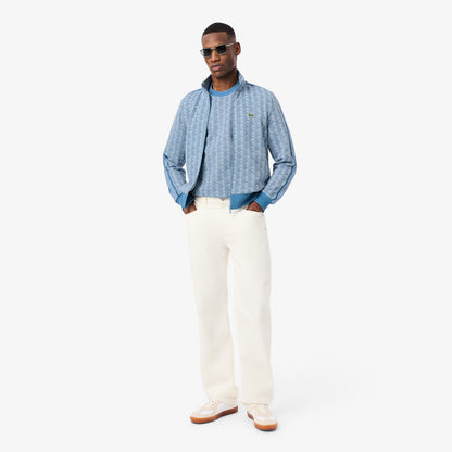 Lacoste Erkek Classic Fit Bisiklet Yaka Monogram Mavi T-shirt
