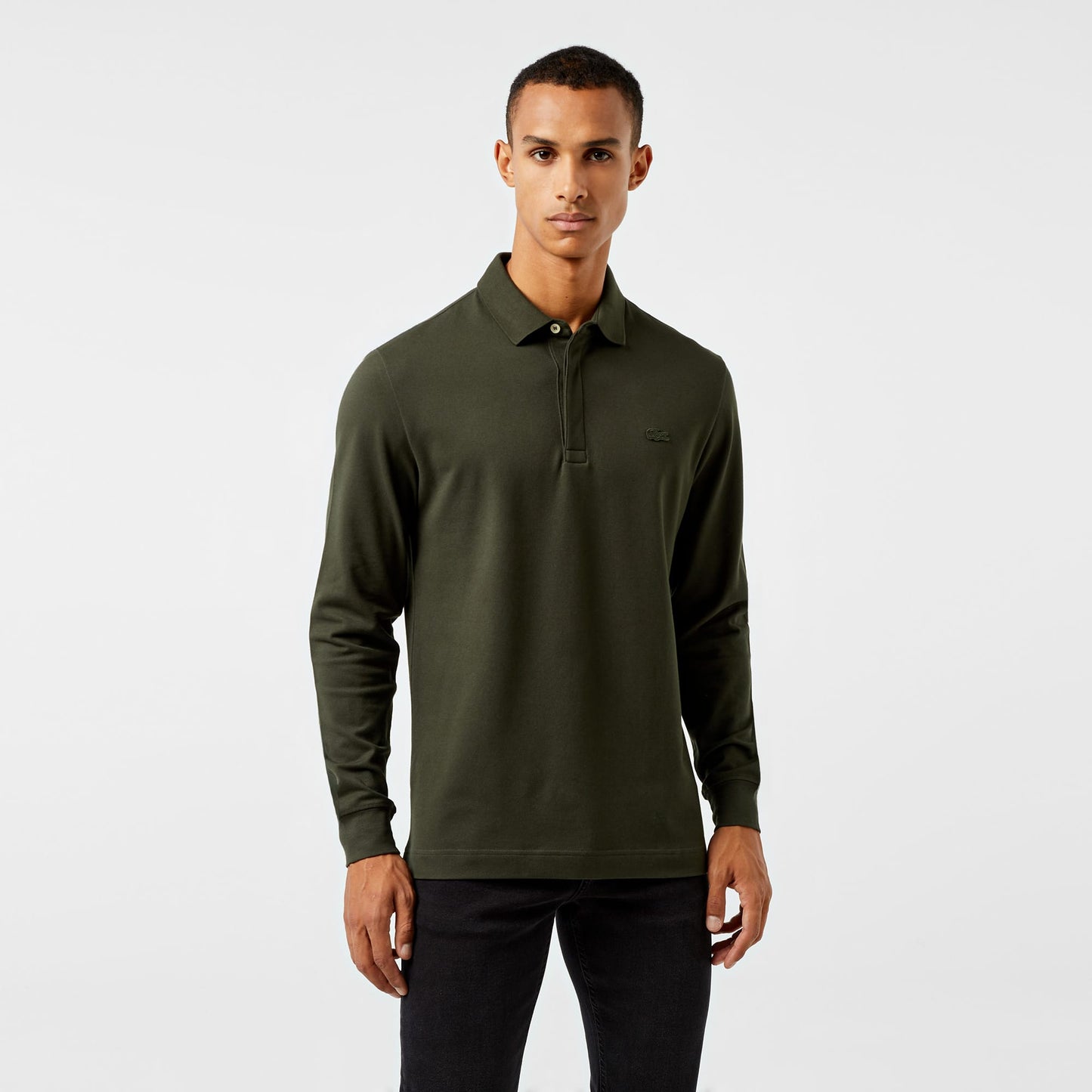 Lacoste Paris Erkek Regular Fit Uzun Kollu Haki Polo