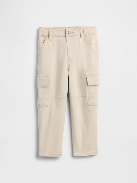 Krem Baggy Kargo Jean Pantolon