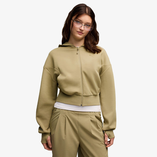 Puma Tech Sense Full Zip Hoodie Kadın Kahverengi Sweatshirt