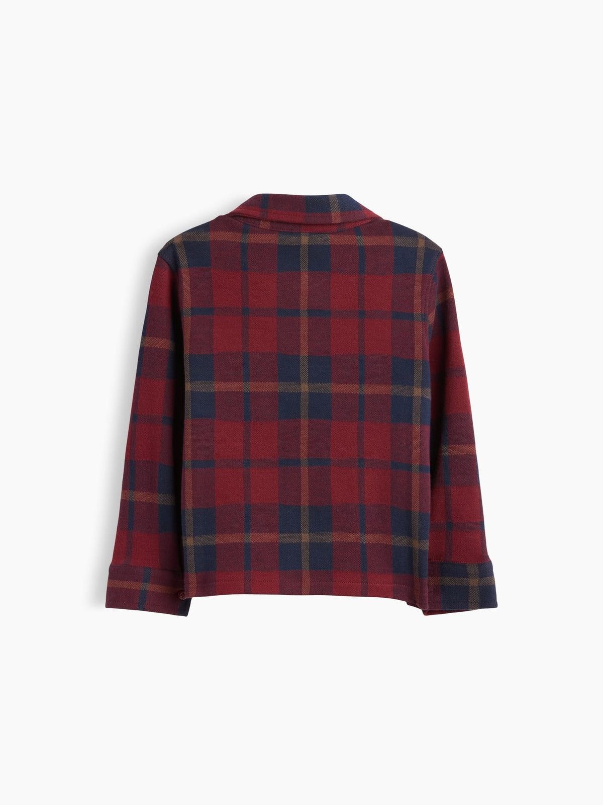 Bordo Örgü Jersey Kareli Gömlek