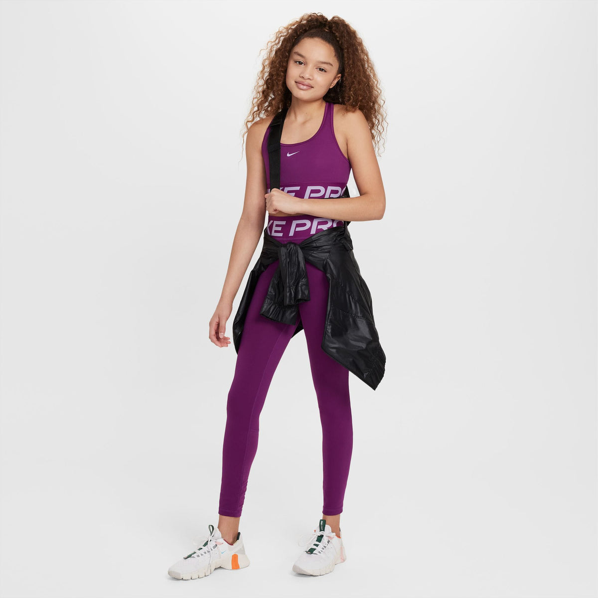 Nike Pro Swoosh Çocuk Mor Bra