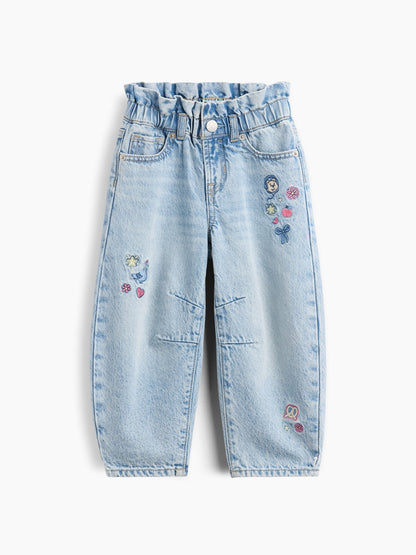 Mavi Işlemeli Horseshoe Jean Pantolon