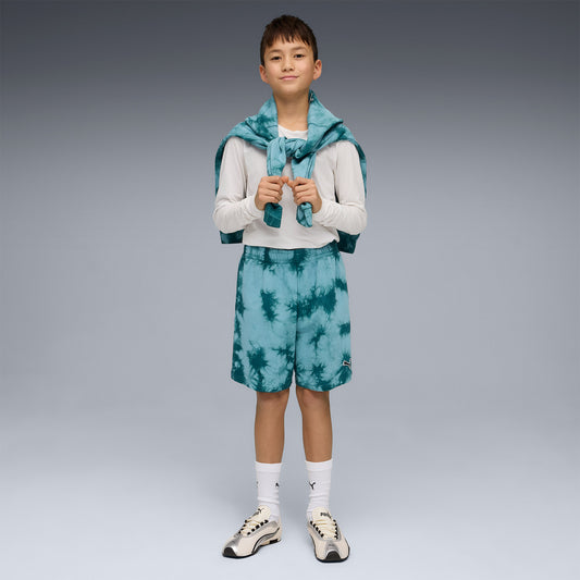 Puma Essentials Relaxed Tie-dye Çocuk Yeşil Şort