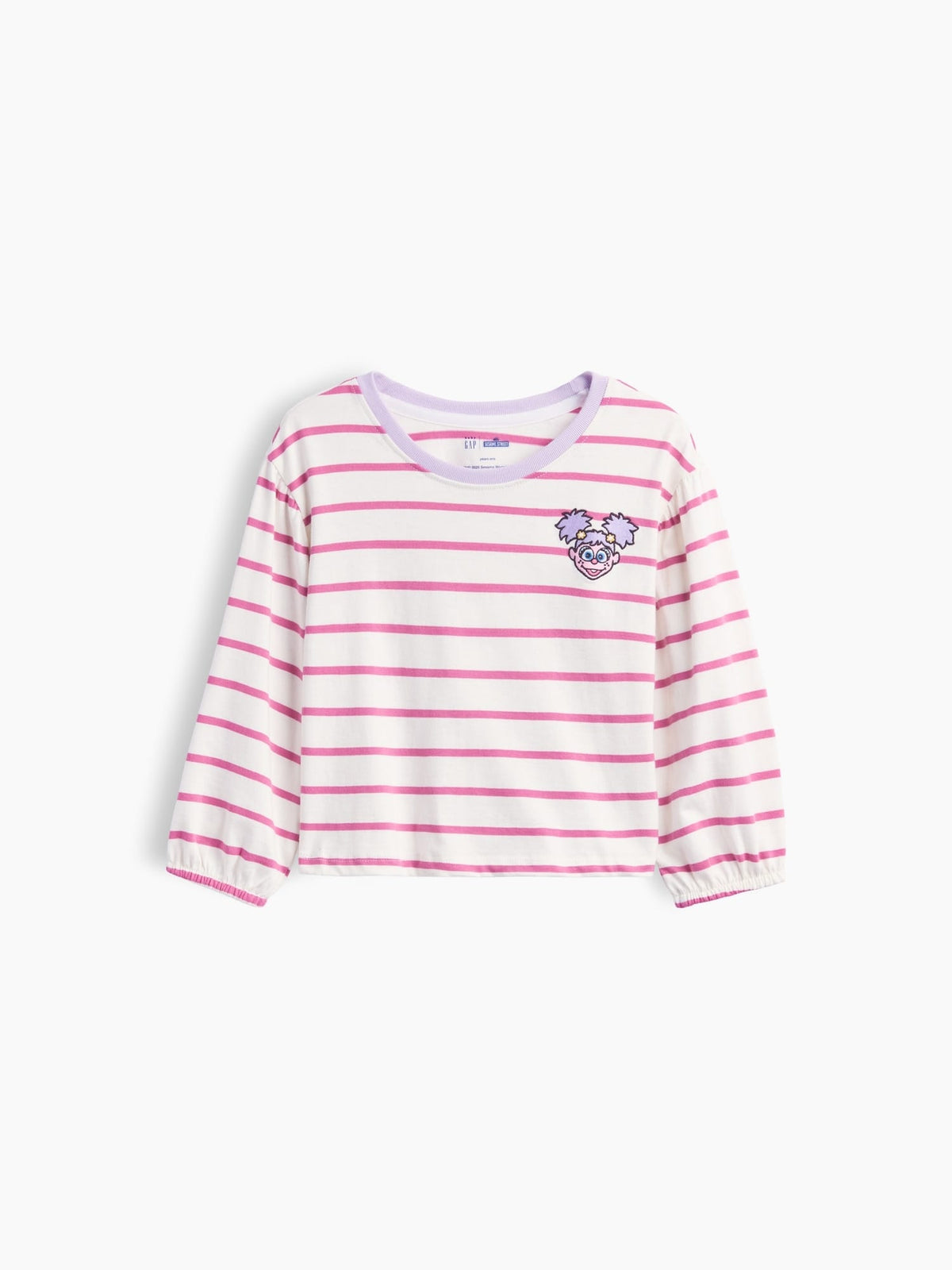 Lila Sesame Street Çizgili T-shirt