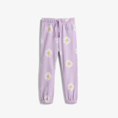Gap Relaxed Logo Fransız Havlu Kumaş Çocuk Mor Eşofman Altı
