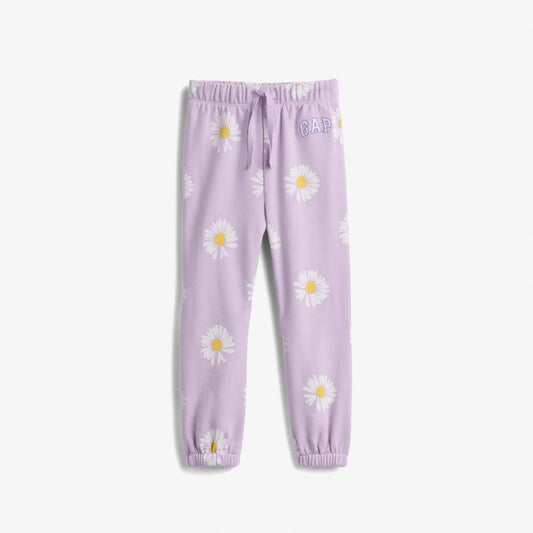 Gap Relaxed Logo Fransız Havlu Kumaş Çocuk Mor Eşofman Altı